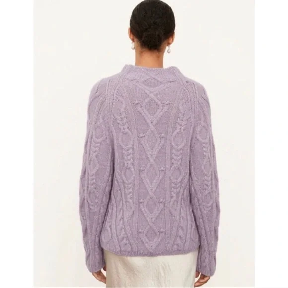 NWT Vince. Aran Mock Neck Sweater - Picture 2 of 10
